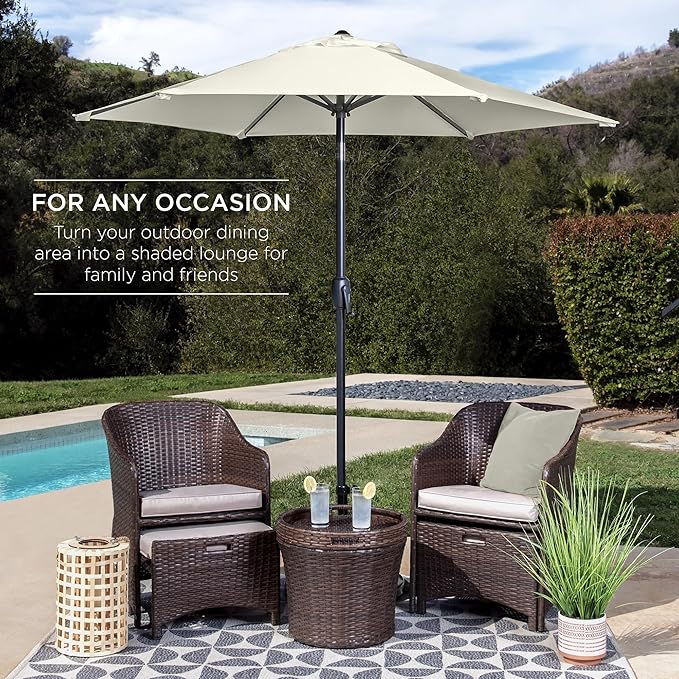 Best Choice Products 7.5ft Heavy-Duty Round Outdoor Market Table Patio Umbrella - Image 3