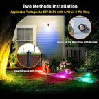 Halloween Christmas Outdoor Spotlights, 12W RGBW Colors Changing Landscape - Image 6