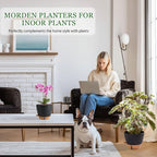 Self Watering Pots for Inoor Ourdoor Plants 10/9/8/7/6.5 Inch Plastic Planters - Image 2