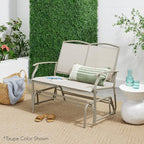 Best Choice Products 2-Person Outdoor Patio Swing Glider Steel Bench Loveseat - Image 2