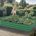 YITAHOME 96x48x12 in 2pcs Galvanized Raised Garden Bed Kit, Large Metal Planter - Image 3