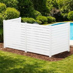 Kozyard 50" W x 48" H Outdoor Privacy Screens Aluminum Post, Air Conditioner - Image 2