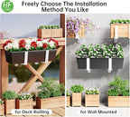 HFHOME Set of 2 Adjustable Window Planter Box Brackets, Planter Shelving - Image 4