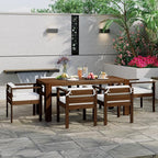 Merax 7-Piece Patio Dining Table Set, Outdoor Furniture Set - Image 7