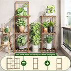 EnHomee Plant Stand Indoor Large Plant Stand Outdoor 5 Tiers Wood Tiered Plants - Image 5