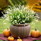 Artificial Faux Plants Flowers for Outdoor Decorations, Fake Monkey Grass for - Image 2