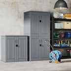 EHHLY Heavy Duty Tall Storage Cabinet Outdoor Weatherproof, 28 Cuft Garage - Image 6