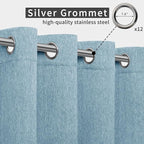 Easy-Going Linen Look Outdoor Curtains Waterproof Windproof Porch Curtains - Image 3
