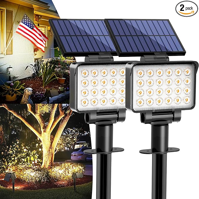 Solar Spot Lights Outdoor Waterproof by COOZAMING