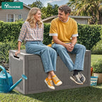 YITAHOME 100 Gallon Resin Deck Box, Weather Resistant Outdoor Storage Box - Image 5