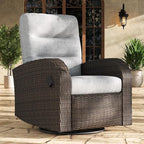 LayinSun Oversized Wicker Outdoor Swivel Glider Recliner by LayinSun