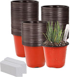 TDHDIKE 4" Small Plastic Plant Pots by TDHDIKE