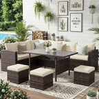 Wisteria Lane 7 Piece Patio Furniture Set, Wicker Patio Sectional by WisteriaLane