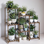 Plant Stand Indoor Outdoor Wood Plant Shelf by Gentingbro