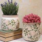Vintage Country Ceramic Vase and Planters, 6.29 Inch Small Plant Pots - Image 6