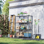 IZEUK Outdoor Metal Storage Shelving Unit, 4-Tier Heavy Duty Wire Rack Organizer - Image 2