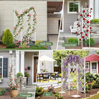 5.25FT Garden Trellis for Climbing Plants Outdoor, Metal Wall Lattice Climbing - Image 8