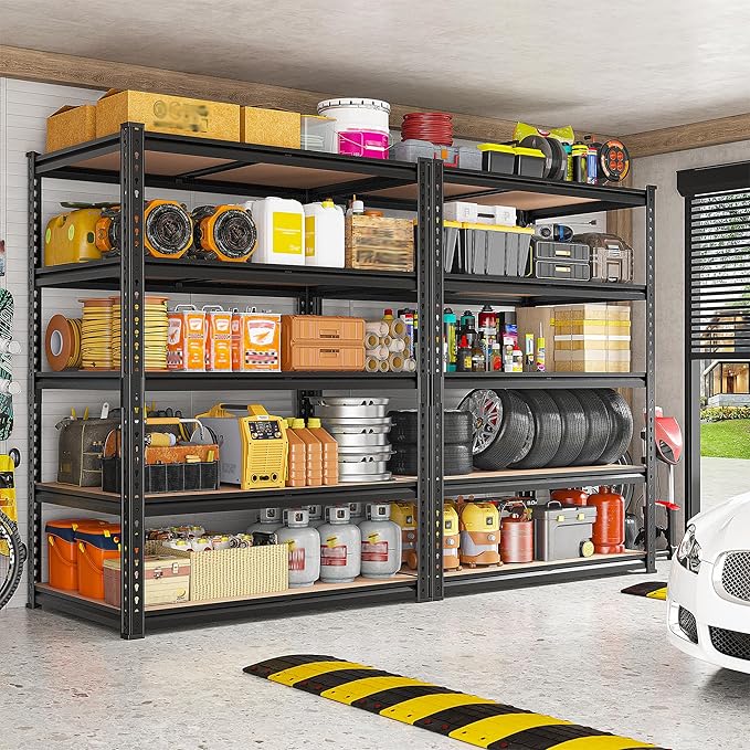 REIBII 2400LBS Storage Shelves 5 Tier Garage Shelving Heavy Duty, Adjustable - Image 7