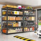 REIBII 2400LBS Storage Shelves 5 Tier Garage Shelving Heavy Duty, Adjustable - Image 4