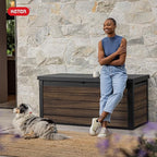 Keter Signature Collection 150 Gallon Resin Deck Box Organization and Storage - Image 11