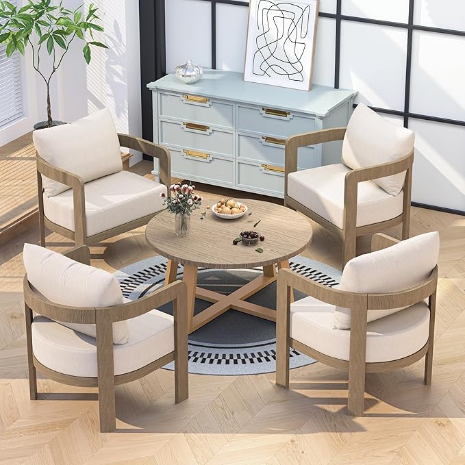 Outdoor Patio Furniture Set, 5 Pieces Modern Metal Patio Conversation Set - Image 7