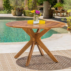 Christopher Knight Home Stamford Outdoor Acacia Wood Round Dining Table by ChristopherKnightHome