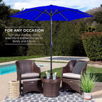 Best Choice Products 7.5ft Heavy-Duty Round Outdoor Market Table Patio Umbrella - Image 3