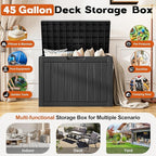Outdoor Storage Box, Resin Deck Boxes Indoor and outdoor, Waterproof Storage - Image 3