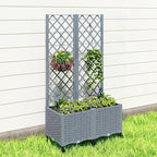 Outsunny Planter Box with Trellis, Self Watering Raised Garden Bed with - Image 9