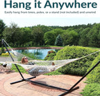 Sunnydaze Cotton Rope Hammock for Outside - Image 2