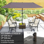 Outsunny 3-in-1 Outdoor Umbrella Base, Coffee End Table, Planter Box - Image 5