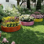 Galvanized Metal Planter Round Raised Garden Bed Kit - Image 6