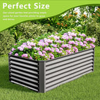 6x3x2FT Galvanized Raised Garden Bed, Galvanized Planter Boxes Outdoor - Image 5