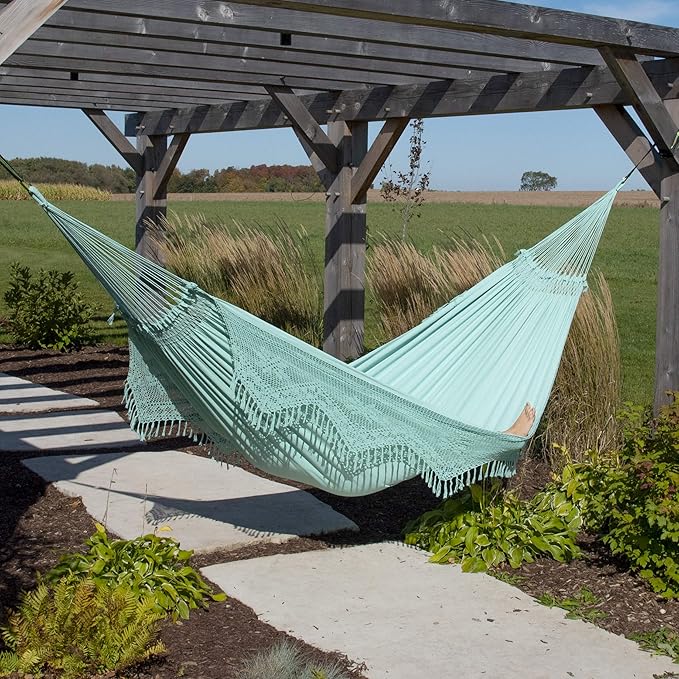 Vivere Authentic Brazilian Cotton Hammock - 450 lb Capacity - Image 2