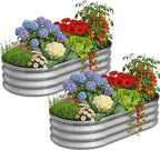 Galvanized Metal Raised Garden Bed Kit by Anmiro