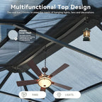 Aoxun 12'x16' Hardtop Gazebo, Aluminum Frame Permanent Pavilion - Image 9