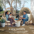 Best Choice Products Wicker Egg Chair, Oversized Indoor Outdoor Lounger - Image 2