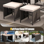 Tangkula 9 Piece Patio Dining Set, Rattan Chairs - Image 7