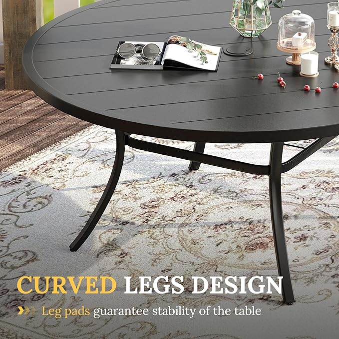 VICLLAX 53" Outdoor Round Patio Table - Image 5
