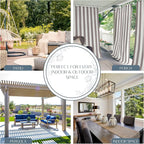 Elrene Home Fashions Highland Stripe Indoor/Outdoor Curtain Panel, 50 inches X - Image 3