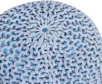 BIRDROCK HOME Round Pouf Ottoman | Cotton Braided Foot Stool - Image 7