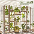 Bamworld Plant Stand with Grow Lights Large Plant Shelf Indoor Hanging Plants - Image 6