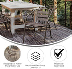 Flash Furniture Lila Bronze Metal Restaurant Stack Chair - Image 4