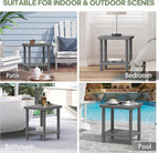 Outdoor Side Table, 2-Tier Small Outdoor Table - Image 6