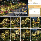 Anordsem Solar Lights Outdoor Decorative: Bendable Copper Wire - Image 3