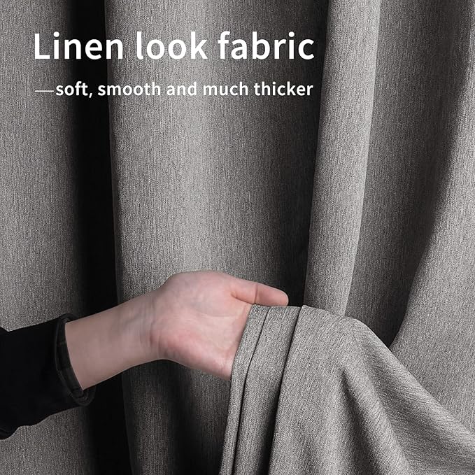 Easy-Going Linen Look Outdoor Curtains Waterproof Windproof Porch Curtains - Image 5