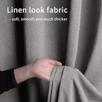 Easy-Going Linen Look Outdoor Curtains Waterproof Windproof Porch Curtains - Image 5