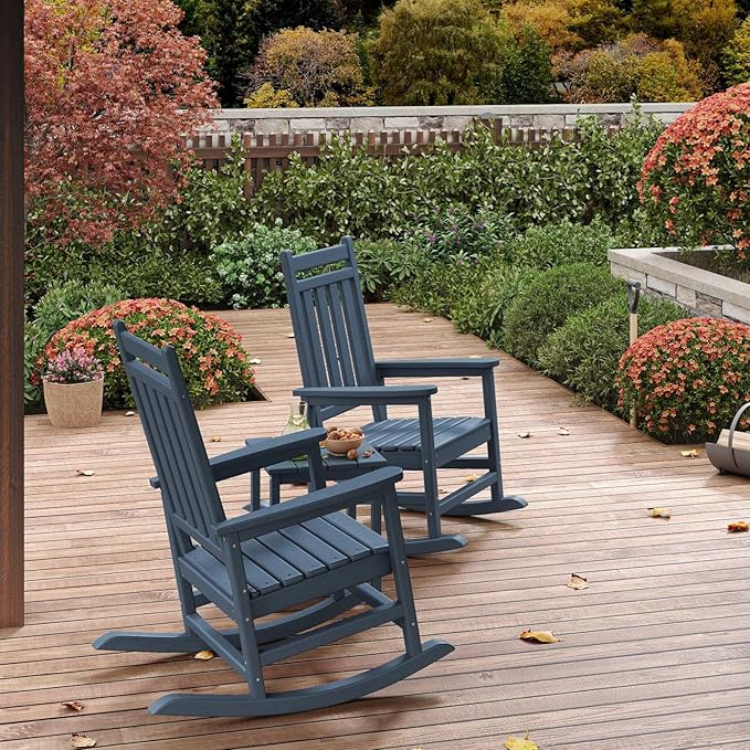 GarveeLife Poly Lumber Rocking Chair Outdoor Set of 2 - Image 7