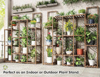 EnHomee Plant Stand Indoor Wood Plant Stand Outdoor Plant Shelf - Image 4