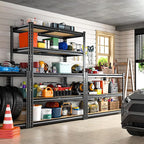REIBII 2400LBS Storage Shelves 5 Tier Garage Shelving Heavy Duty Adjustable - Image 9